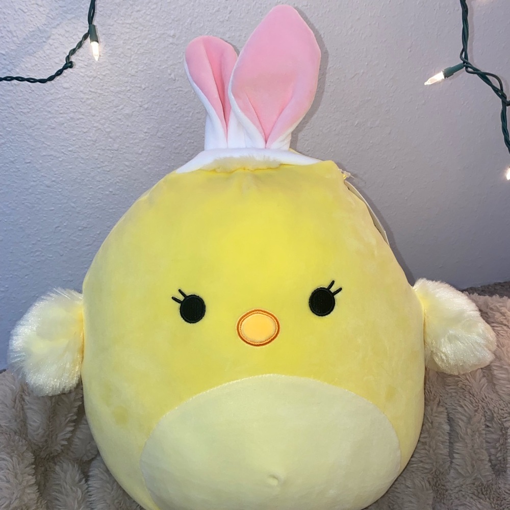 Squishmallow Chick with Bunny Ears
